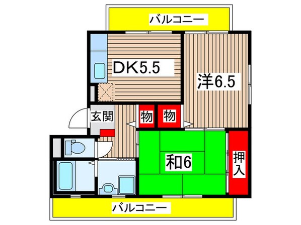 メゾン　ド　シャルムの物件間取画像